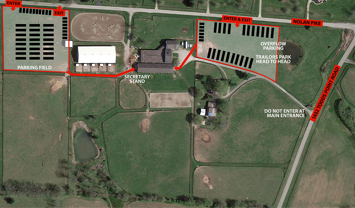 Horse Show Parking Diagram